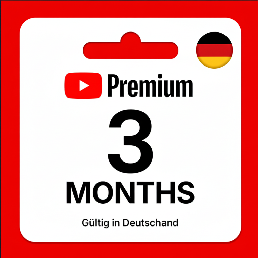 YouTube Premium 3 Months Subscription (Germany)